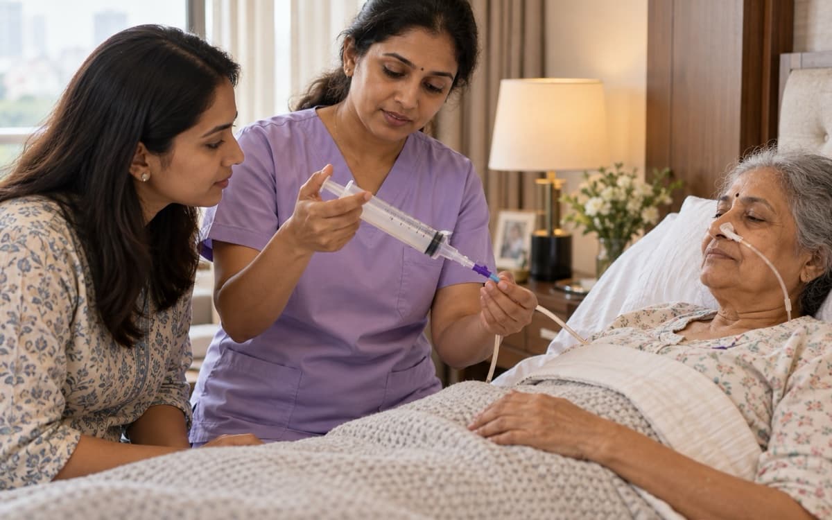 Tube feeding setup & family training