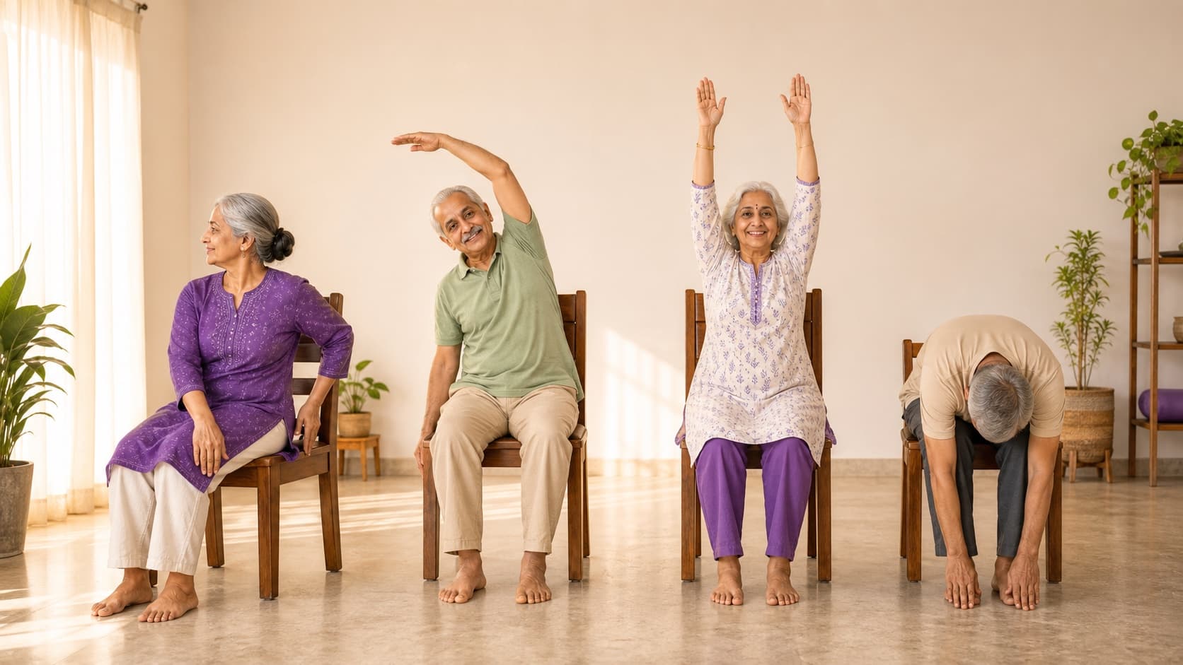 Yoga for Seniors at Home: Simple Poses for Strength, Balance, and Better Sleep