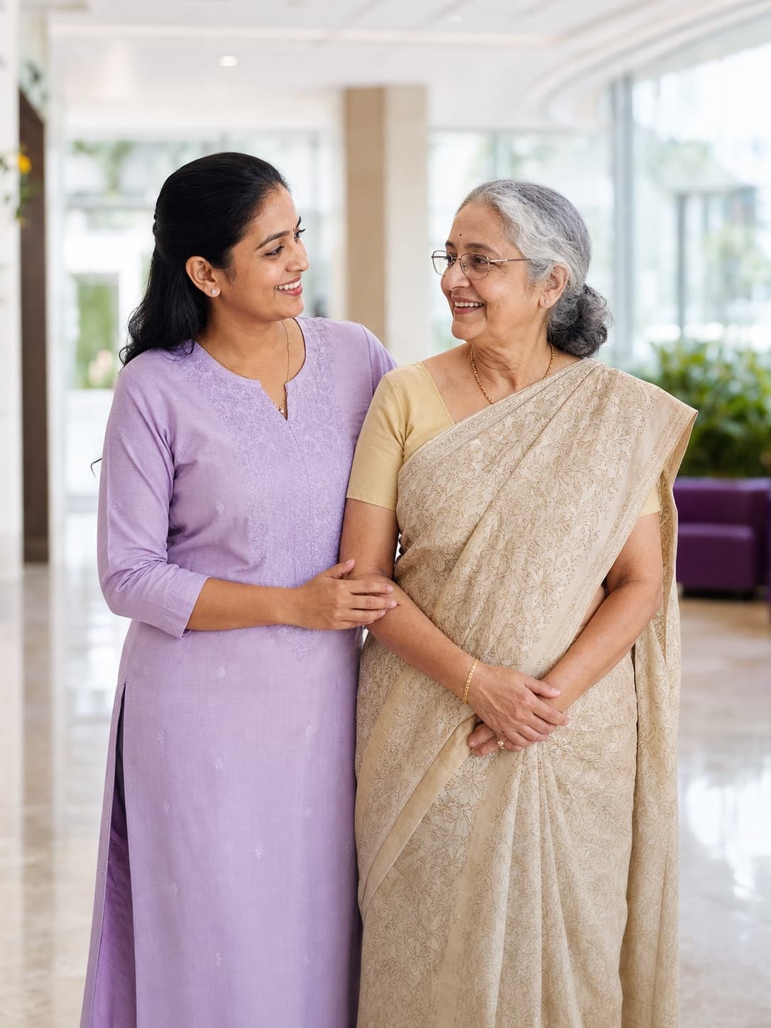 A Kareverse Genie with an elderly parent in Bangalore